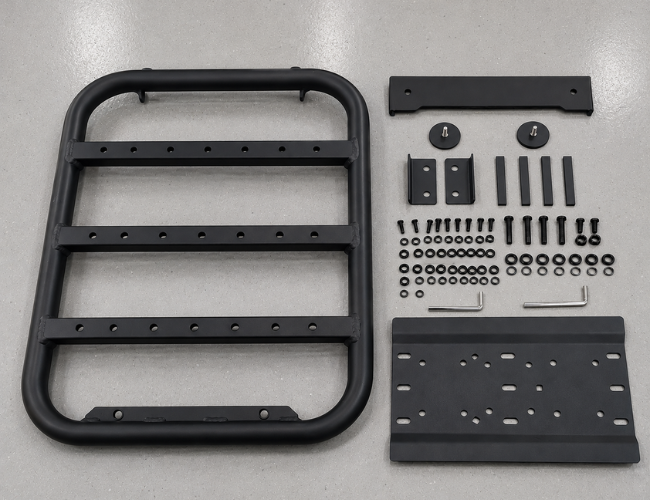 Side Rack and 7.5LTR Fuel Can for your 4th Generation Suzuki Jimny