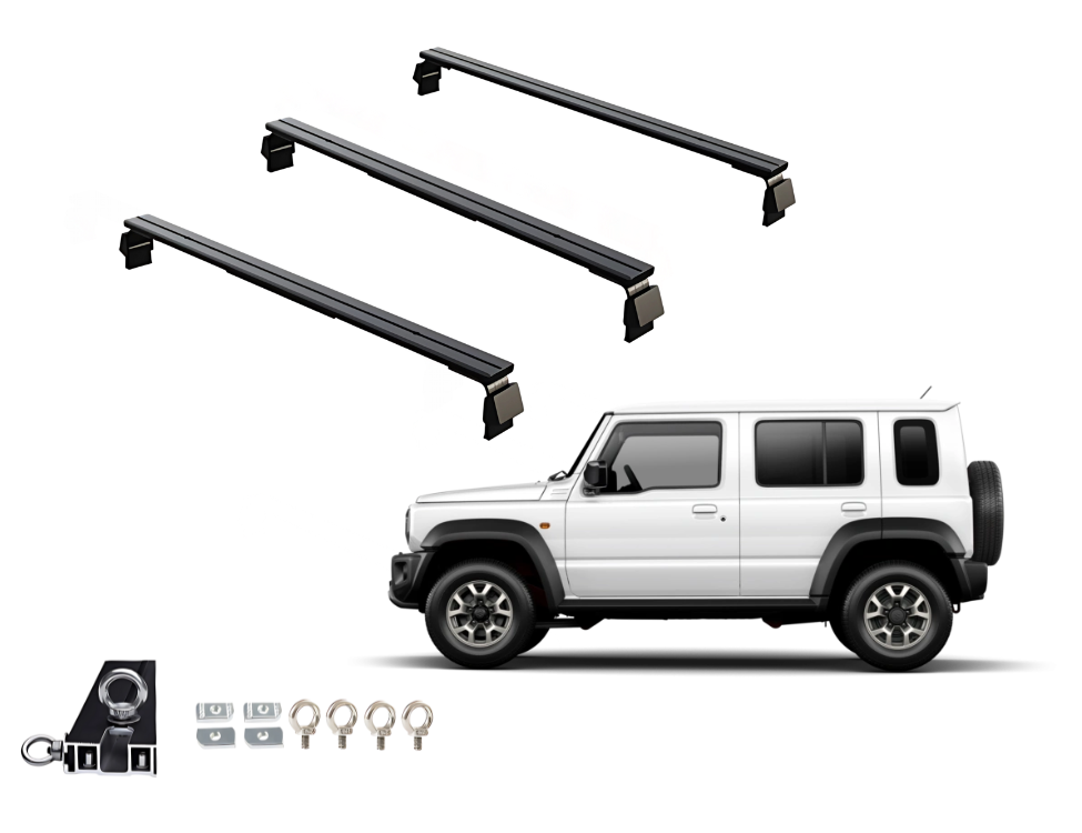 Set of 3 Roof Racks for Suzuki Jimny 5DR XL - Cross Bar Style